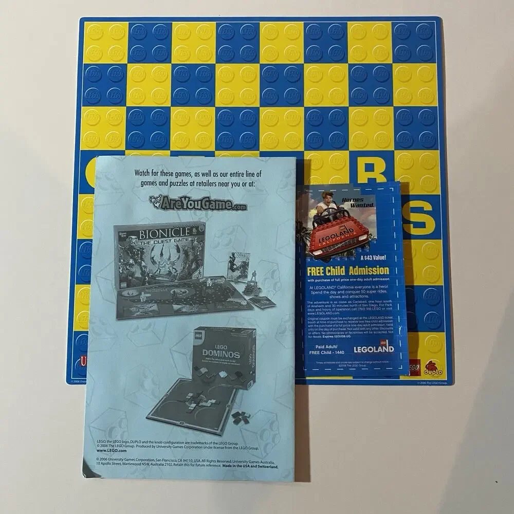 LEGO CHECKERS A New Twist On The Classic Game Box - 24 Lego DUPLO Bricks